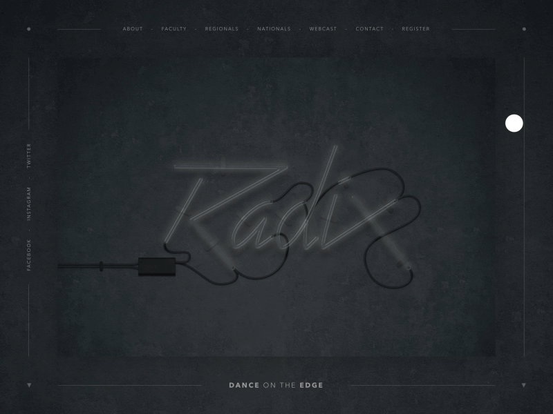Radix Branding Concept branding cement dance dark logo neon on off product design radix ux ui