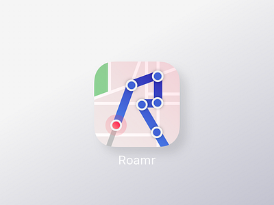 Roamr app branding design gps icon logo navigation personal product design roamr tour typography ui ux vector walking