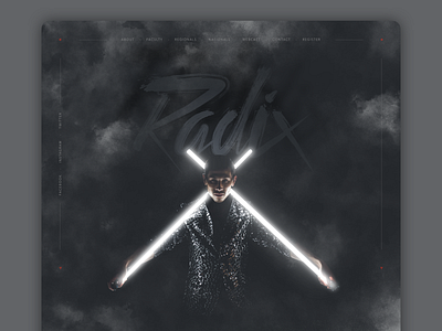 Radix & Nationals Website branding competition dance dark design event neon product design radix tour ui ux uxui