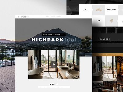 HighPark1001 Real Estate Website Design branding branding design condo condominium design home logo mexico product branding product design real estate rich people ui ux