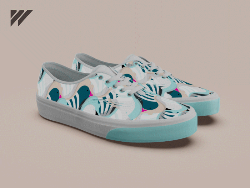 Of Waves & Birds illustration patterndesign shoe design singapore sneaker wild studio