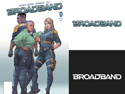 Broadband Logo Design – Angled blue broadband comic books comics logo yellow