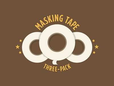 Stick Together brown gold illustration illustrator masking tape shipping tape vector