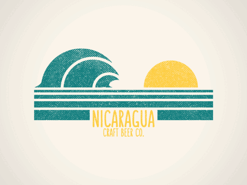 Nicaragua Craft Beer Co. beer brewery craft beer design illustrator mexico nicaragua ocean surf vector