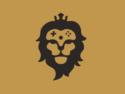 Leopomon crown gaming illustrator king lion logo vector video games
