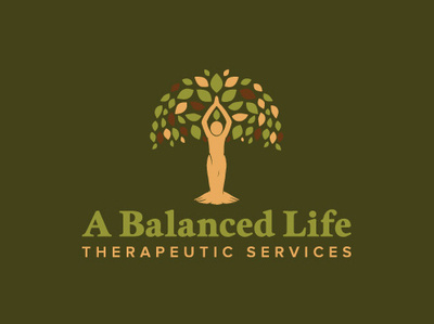 A Balanced Life | Logo branding green holistic illustrator logo natural nature tree vector