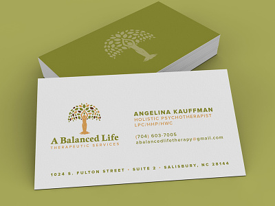 A Balanced Life | Business Card branding business card collateral identity design mockup print design
