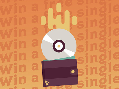 CD Drop cd high contrast illustration illustrator minimal orange purple vector wallet