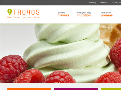 froyos web frozen yogurt web design