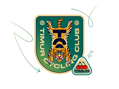 Timur Cycling Club adobe illustrator badge character cycling club design flat illustration illustration lion sticker vector