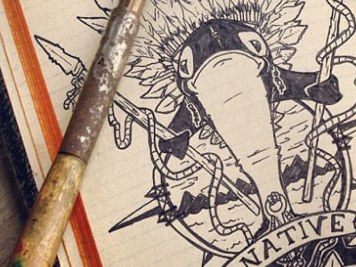 SEA Native art doodle nature notebook sketch