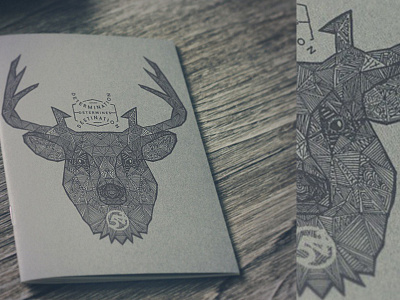 Doodling deer animals art doodle love. design nature notebook sketch