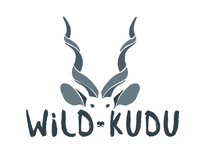 Wild Kudu animal kudu logo logo design wip