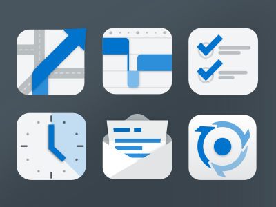 Product Icons android app icons blue icons ios material product