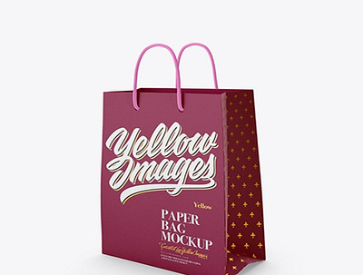 Download Psd Mockup Matte Paper Bag Mockup - Half Side View design graphic design illustration