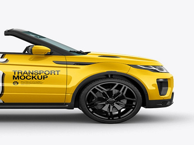 Download Psd Mockup Convertible Crossover Mockup - Side view by peter