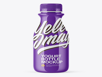 Download Psd Mockup Glossy Yogurt Bottle Mockup HQ design graphic design