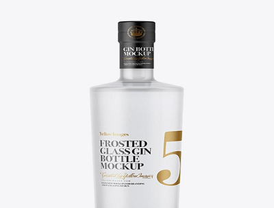 Psd Mockup Frosted Glass Bottle Mockup HQ design graphic design