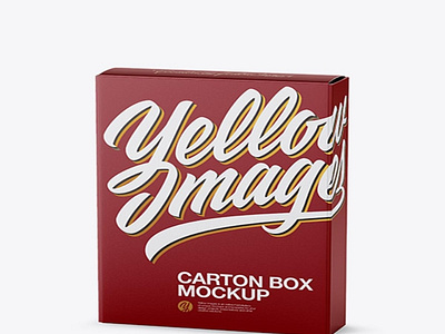 Download Mockup Matte Carton Box Mockup - Half Side View