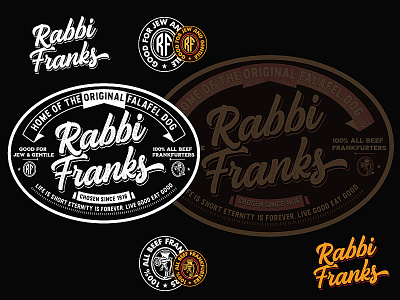 Rabbi Franks falafel meat grinder restaurant vintage