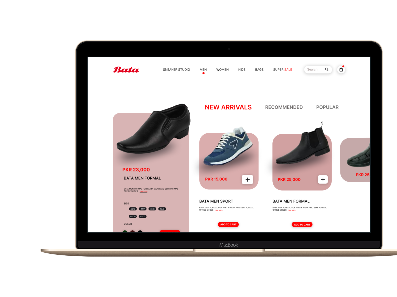 website design Bata shoes by ranasaif066 on Dribbble