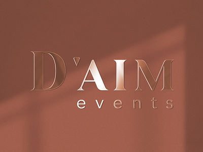 D'aim events branding colors design graphic design illustrator logo typography vector