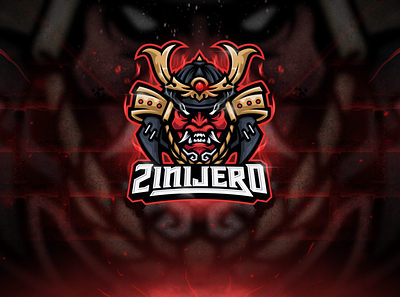 ZINIJERO - The Samurai themed esport logo activity army esportslogo gamer japan japanese culture knight logo logodesign mascotlogo oni mask samurai sport streamer template