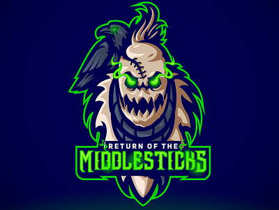 Fiddlesticks for Middlesticks character crow esportslogo game leagueoflegends mascotlogo scarecrow stream