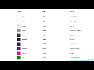 Branding Guidelines Color Hex