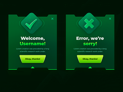 Error Success message crypto dashboard error error success message message success ui webdesign window yes no