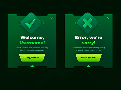Error Success message crypto dashboard error error success message message success ui webdesign window yes no