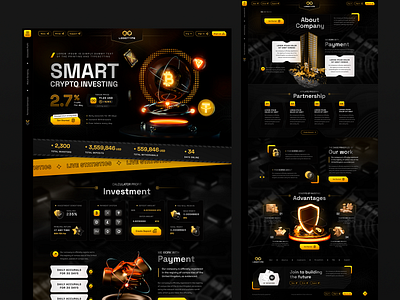 Crypto crypto investment project webdesign