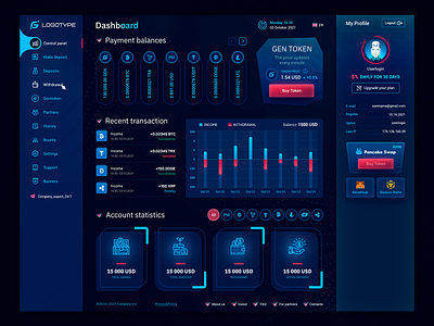 Finance dashboard crypto tool