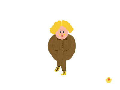 it's me 2 art body cartoon character cute design doodle hair hat illustration little man little yellow duck sock yellow