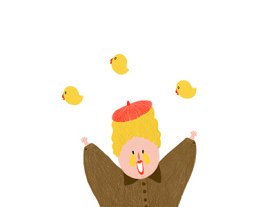 it's me 4 art body cartoon character cute design doodle hair hat illustration little yellow duck yellow
