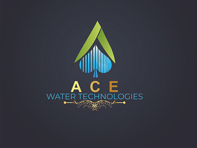 Ace Water Tech branding design graphic design illustration logo ui ux vector