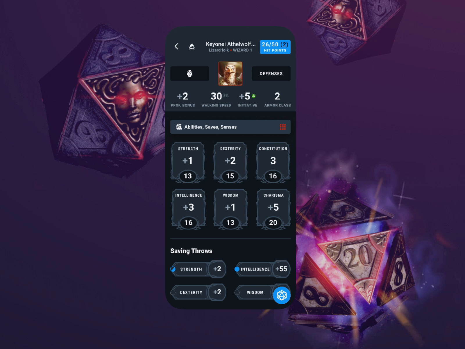 Digital Dice for D&D Beyond by Marta Buriak for FANDOM on Dribbble