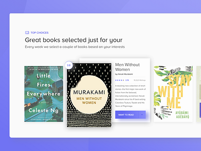 Books Recommendations books ebooks flat gui ui user interface