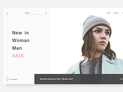 E-commerce Landing design fashion landing product simple ui ux web