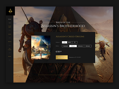 Assassin's Creed Origins homepage