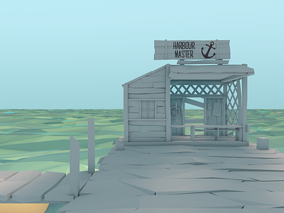 Harbour Master asset cinema4d fish game grayscale low poly lowpoly pirate polygonal update village