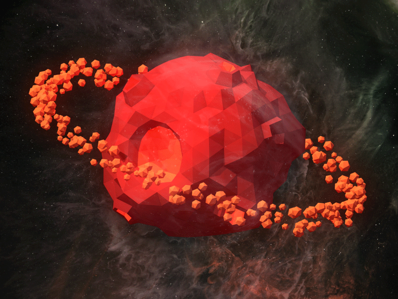 Unpublished Mobile Game - Planets [2/9] 3d animation art cinema 4d cinema4d design digital art gif illustration low poly lowpoly planet red space