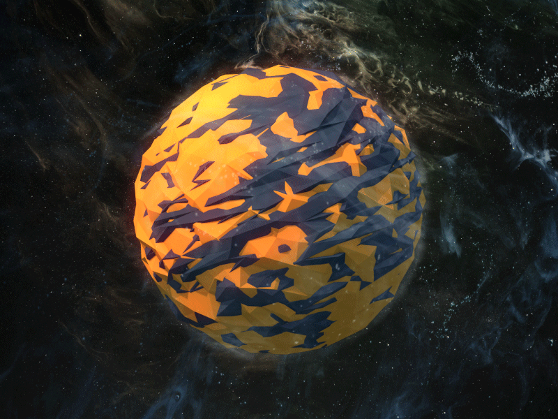The Art of New Earth - Planets [3/9] 3d art blue cinema 4d cinema4d design digital art illustration low poly lowpoly milkyway orange planet space space exploration stars