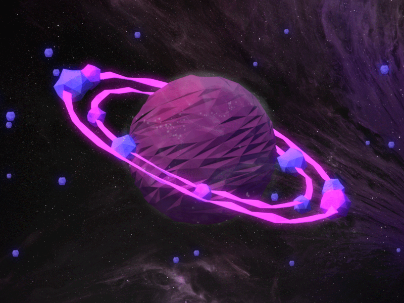 Unpublished Mobile Game - Planets [4/9] 3d adobe after effects art cinema 4d cinema4d color design illustration low poly lowpoly milkyway photoshop pink planet purple saturn sci fi space star