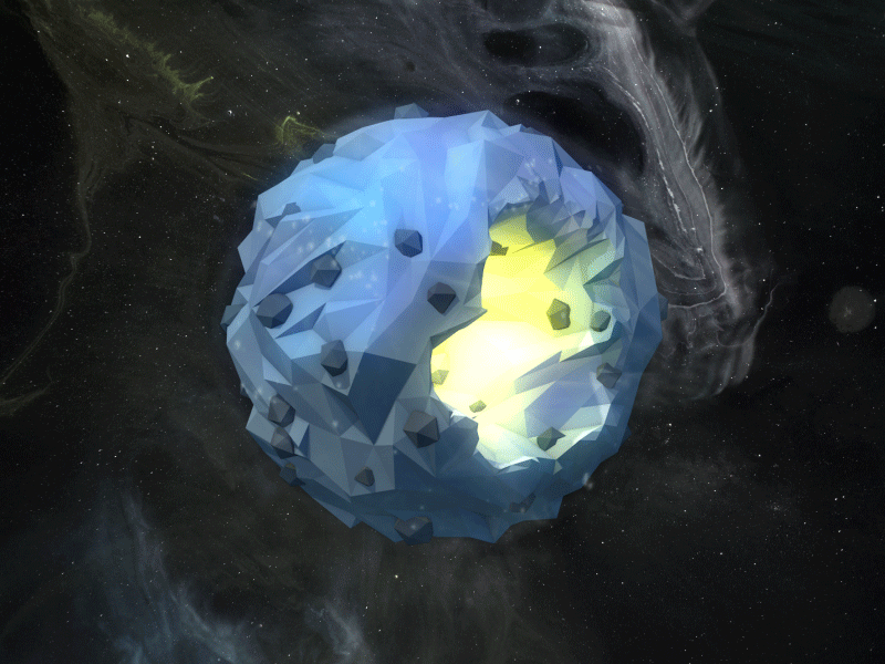 Unpublished Mobile Game - Planets [5/9] 3d adobe after effects art blue cinema 4d cinema4d color design illustration low poly lowpoly milkyway photoshop planet rock sci fi space star yellow