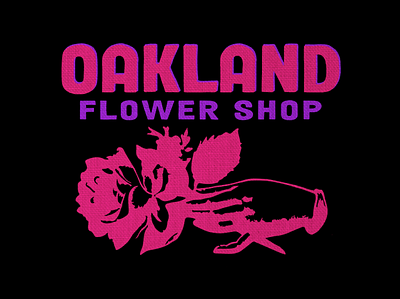 Oakland Flower Shop branding design graphic design illustration logo typography vector