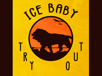 Album Artwork for Ice Baby - Try Out (upcoming single) album art album artwork bay area art bay area music design graphic design illustration typography vector