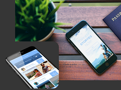 Traveling App branding ios mobile design newsfeed profile travel ui ux