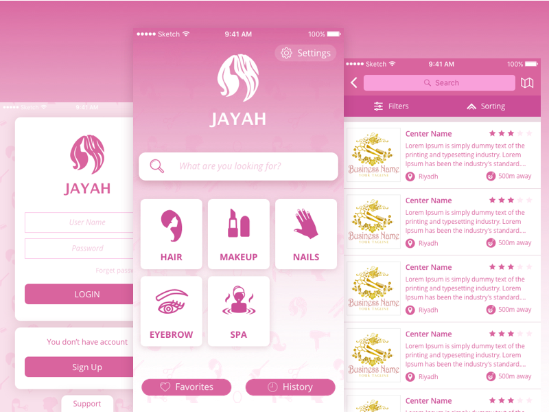 Hair Dressing App by MIGO on Dribbble