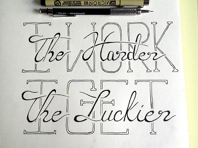 The Harder I Work typography